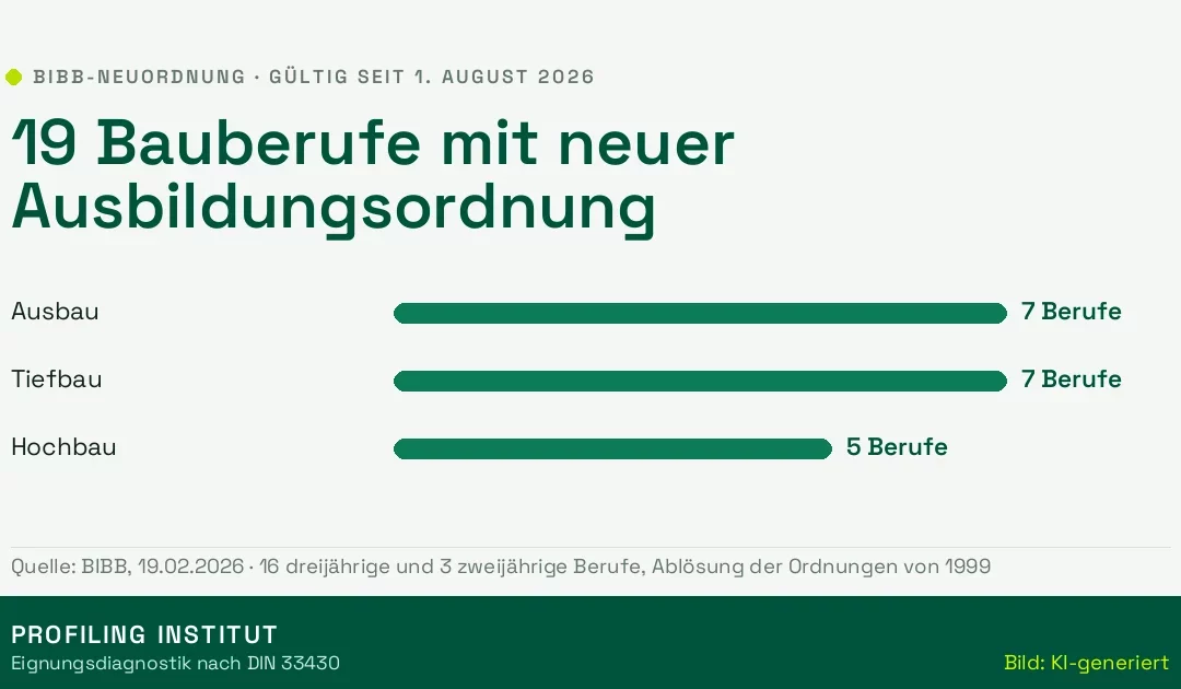 19 Bauberufe neu geordnet: Was seit 1. August 2026 gilt