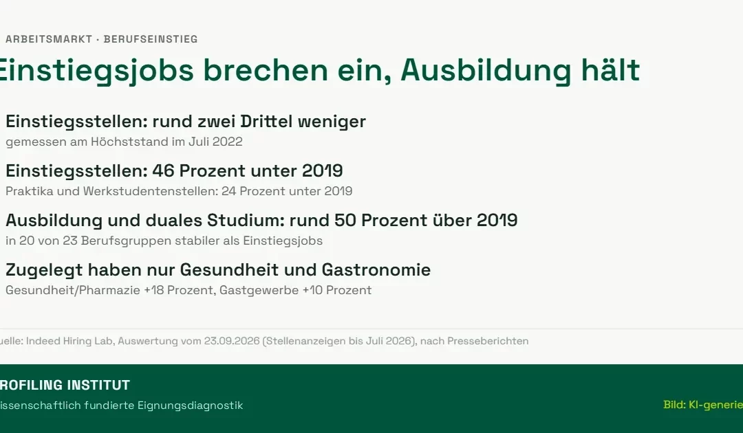Zwei Drittel weniger Stellen für Berufseinsteiger – warum die Ausbildung dagegenhält