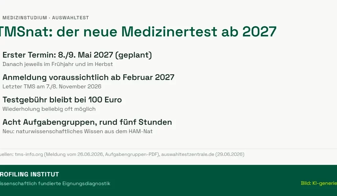 TMSnat 2027: Was sich beim Medizinertest ändert
