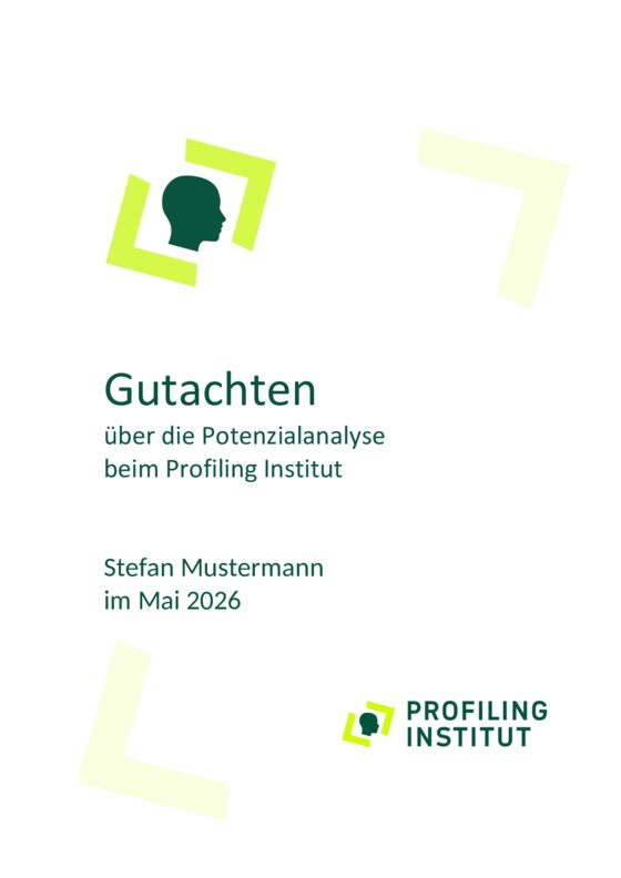 Titelseite des Muster-Gutachtens Erwachsene